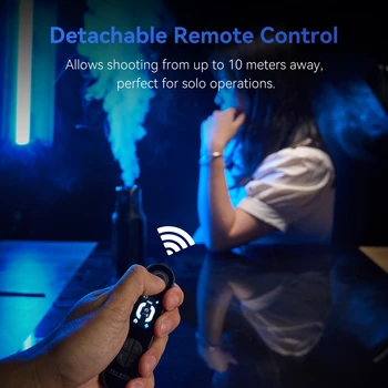 Telesin Dry Ice Smoke Photography Effect with Remote Control for Portrait Photography Film 40W Portable Fog Smoke Machine detail image