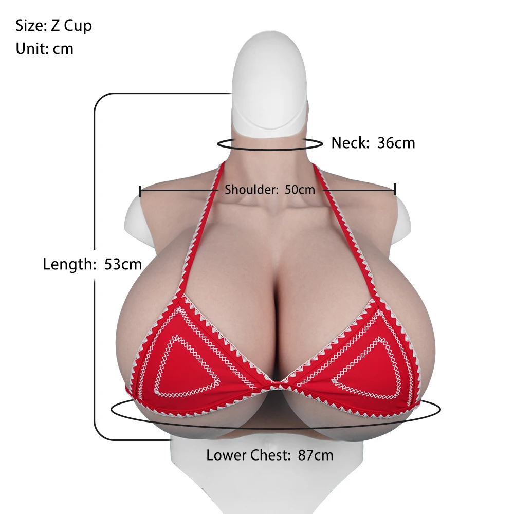 Crossdresser Breasts Forms Z-Cup Giant Silicone Breastplate