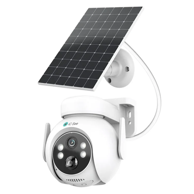 ICSEE Low Power LTE Sim Card Camara De Surveillance Sans Fil 4MP 2K Wifi 4G Sim 3W Solar Panel Battery CCTV PTZ Camera Outdoor