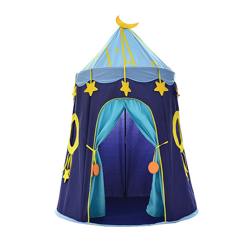 Indoor Children Play Pink and Blue Princess Castle Tent Kids Outdoor Kids  Castle Tent Kids Princess Play Tent - Main Image