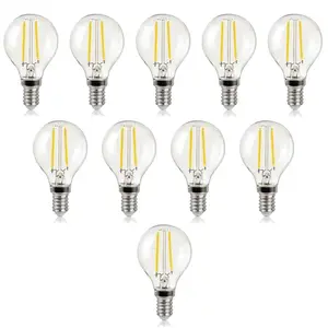 Vertak No Flicker 3000K Led Filament Bulb 2W 4W 6W 8W 10W Glass Indoor Vintage Led Bulb
