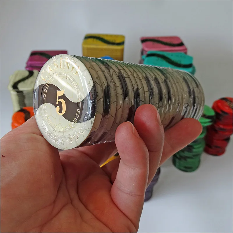 Poker Chips With Number Texture Patterns,Antifake Poker Chips Round