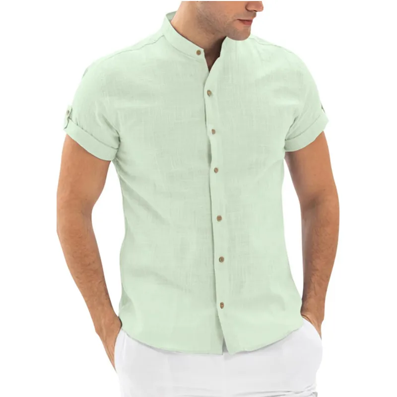 Wholesale Men's Clothes Dress Shirt Custom Logo Short Sleeve Breathable ...
