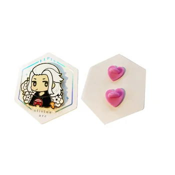 Wholesale Custom hard enamel custom cute Japanese anime girl lapel metal pins with  rubber clutch