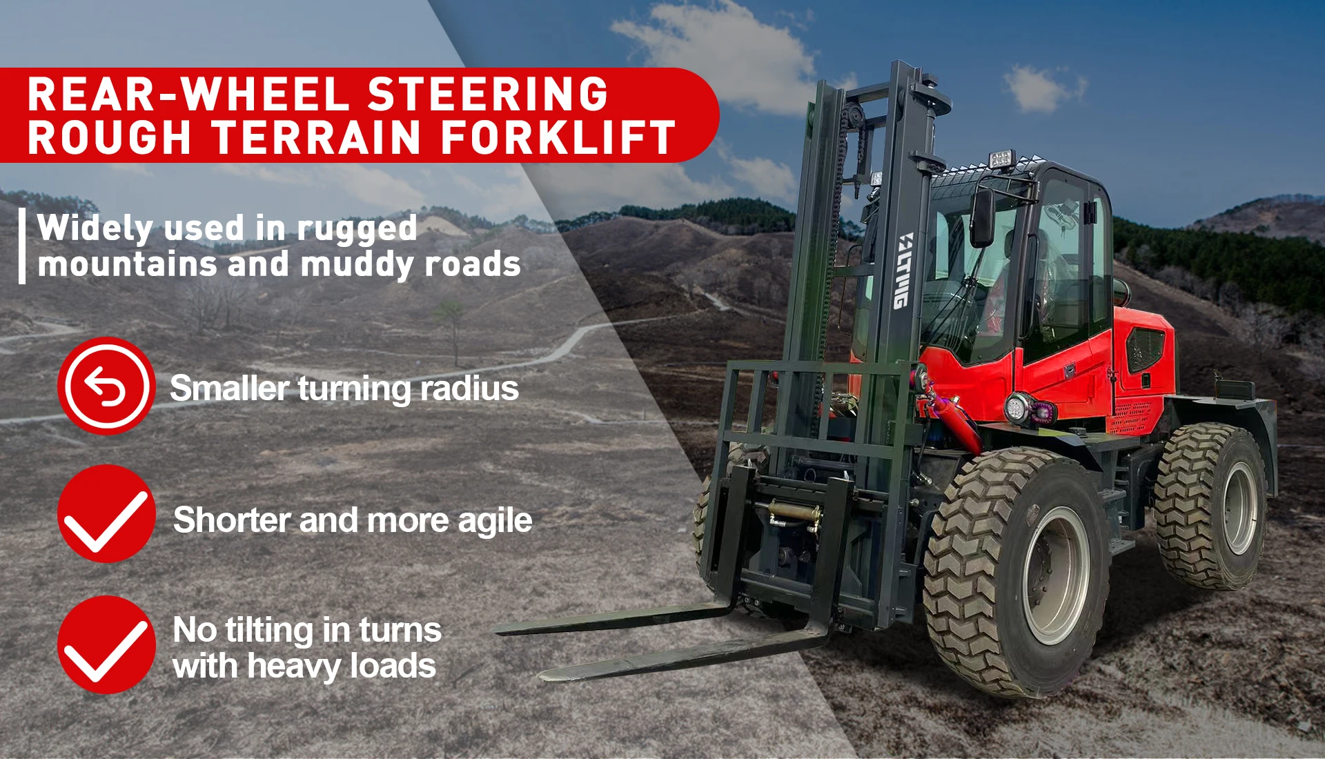 High Quality Off-road Diesel 5 Ton Customize Fast Delivery Rear Wheel ...