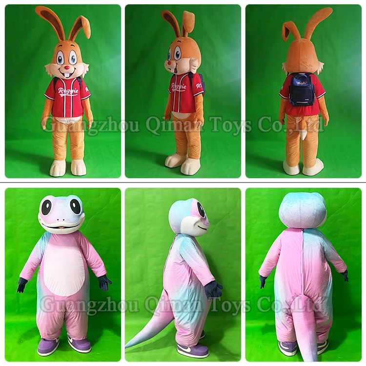 Qiman Custom High Quality Adult Cartoon Human Girl Boy Character Mascot Costume Walking Cosplay Mascot Costume for Sale