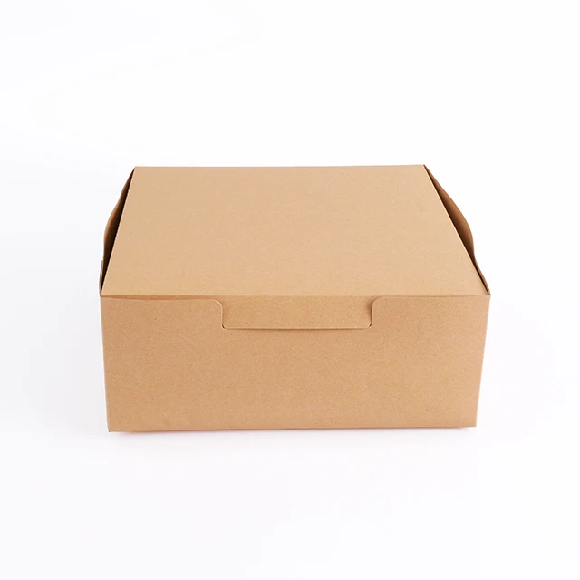 Factory Price Customized Printing Logo Cake Food Grade Kraft Paper Shipping Paper Box With Insert supplier