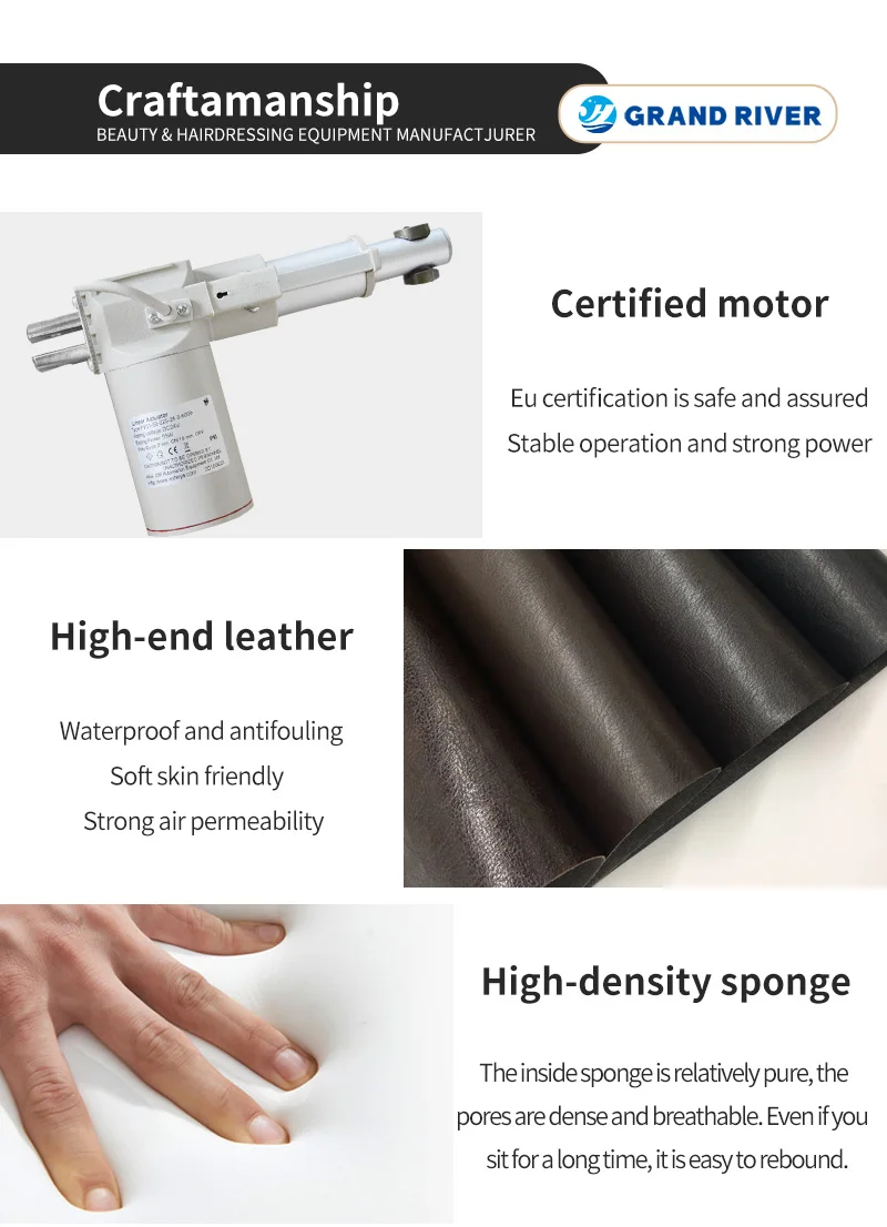 Luxury Professional Leather+high Density Sponge Salon Store China Chairs Gold Green Massage Nail Spa Chair Pedicure