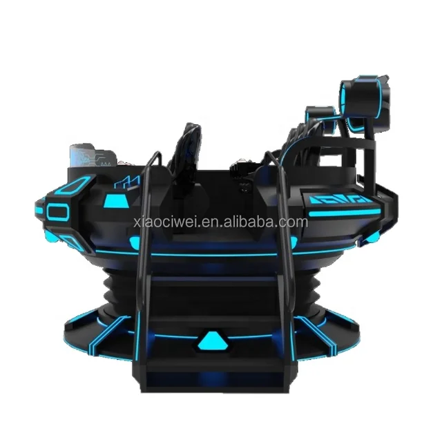 VR 360 Degree Rotating Chair 9D Virtual Reality Simulator VR Machine 5 Seats VR UFO Ship
