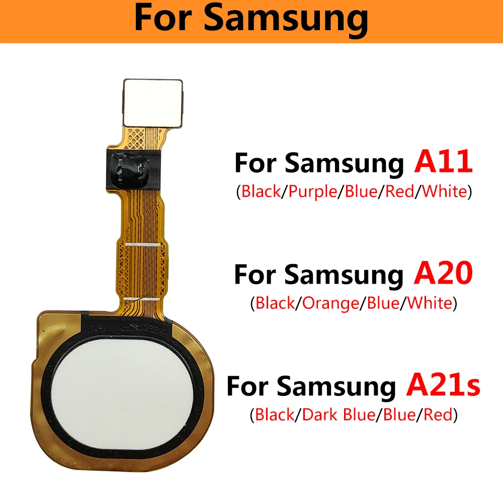 Original Finger Reader Home Button Flex Cable for Samsung Galaxy A11 A20 A21S Fingerprint Reader Sensor Replacement Part