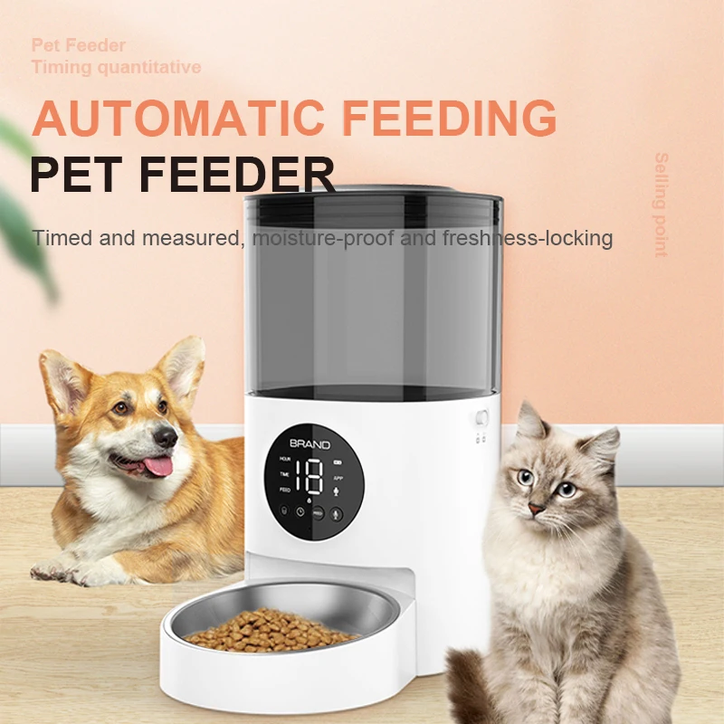 Tuya Dog Cat Smart Pet Food Bowl Dispenser Auto Connected Feeder 4l ...