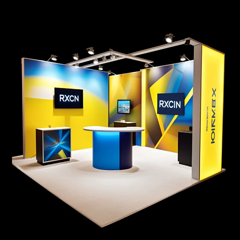 20x10 Modular Expo Exhibition Booth Design Light Box Trade Show Booth Led Backlit Displays for CES Electronics Fair