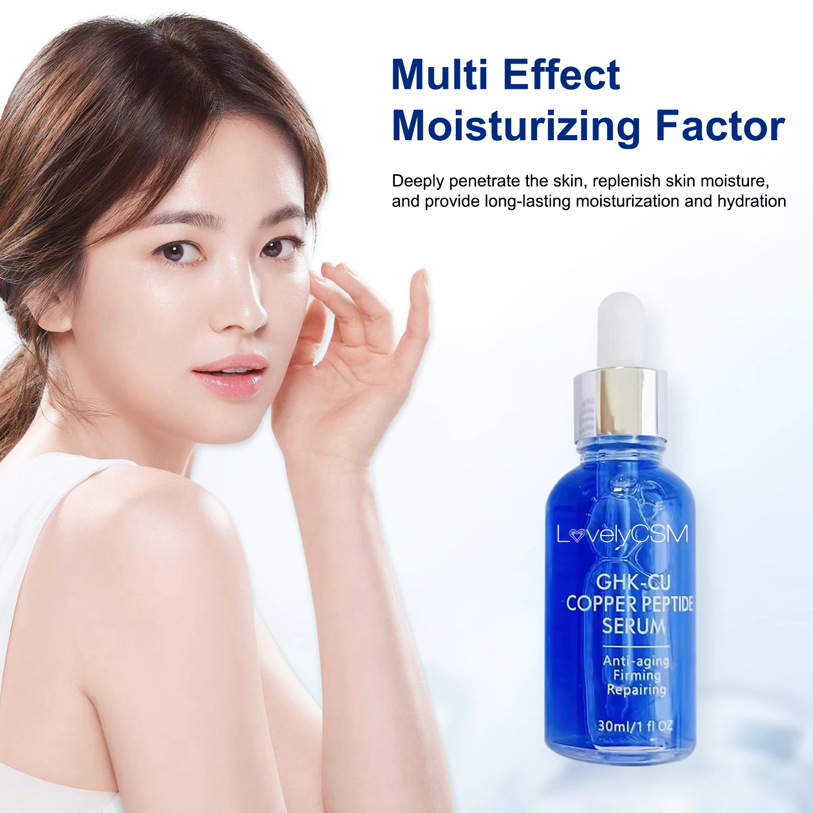 ghk-cu reddit before and after 30ml GHK Cu Vial Blue Copper Peptide Face Serum for Anti-aging