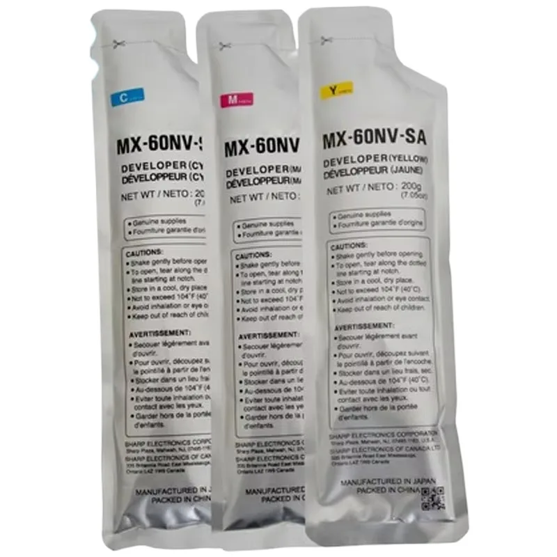 MX-60NVSA & MX-61NVSA Color Developer Powder Set for Sharp MX-3050