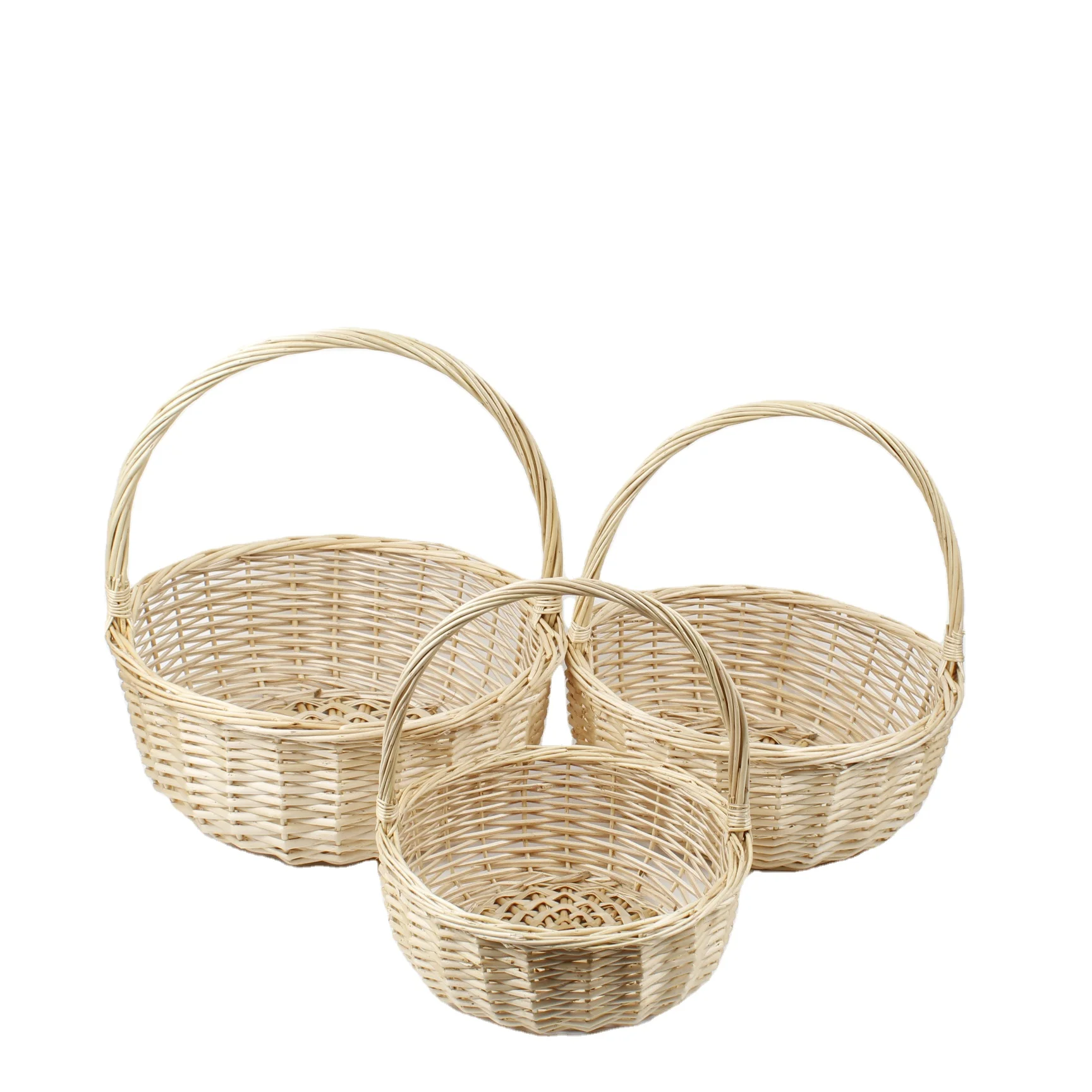 INOOMP Small Wicker Basket With Handle, Hand-Woven Harvest