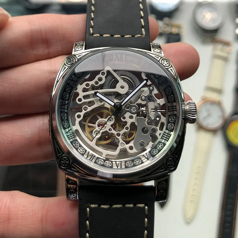 RTS Punk Stainless Steel Real Skeleton Seagull Watch
