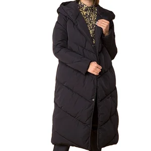 High Quality Polyester Hoodie Hand Quilting Women's Clothing Fur Coat Ladies Long Jacket