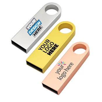 YONANSON Custom Logo Mini USB Flash Drive Pendrive 128GB USB 2.0/3.0 Memory Stick USB Flash Drive Corporate Promotional Gift