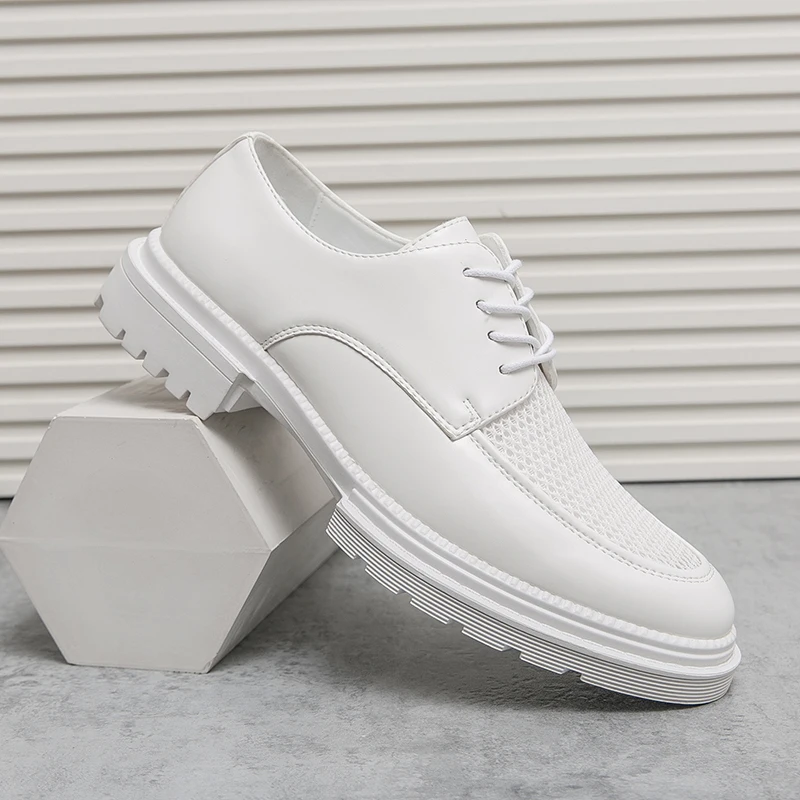 8136 Summer Men Dress Shoes Leather Shoes for Men Mesh Business Casual Shoes|  Alibaba.com