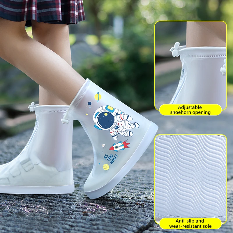 High Quality Custom Waterproof Over Shoe Cover Soft Breathable Rain Boot Non-Slip Insole for All Seasons Unisex
