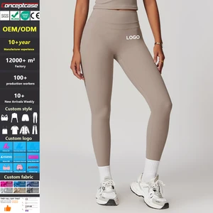 Custom Logo Quick Drying Tight High Waist Yoga Pants Tummy Control Butt Lifting Fitness Pants Gym Running Workout Leggings