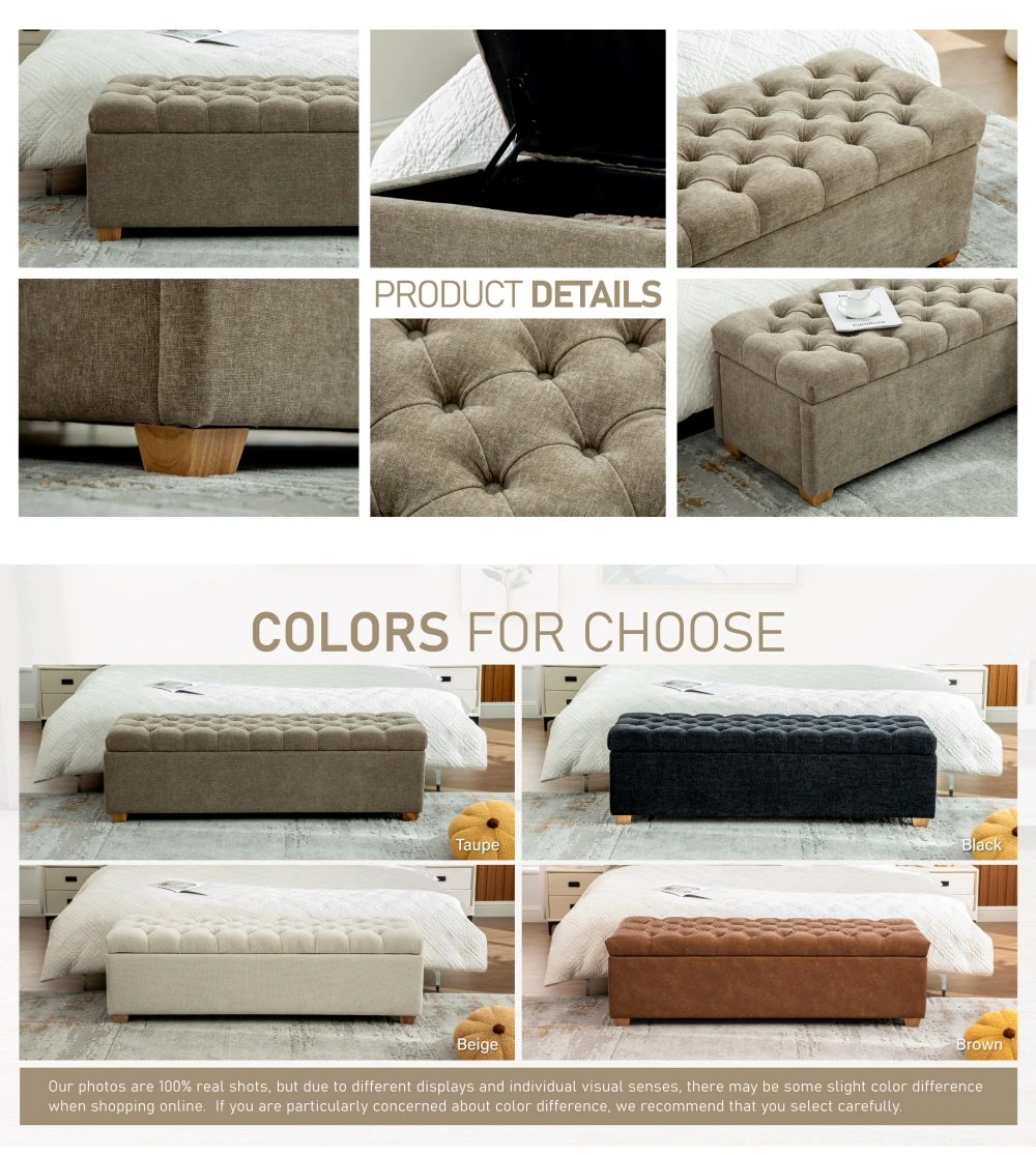 Elvarenae Valenne Tufted Storage Bench — product detail