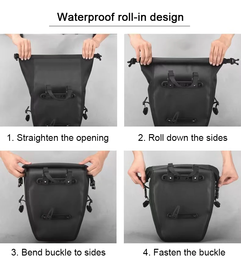 3 In 1 Canvas And Leather Bicycle Bag Pannier Bicycle Pannier Bags ...