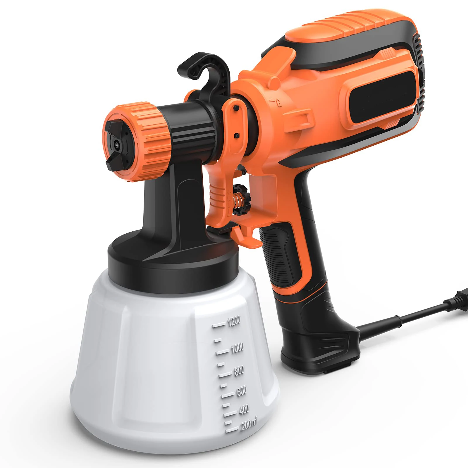 700w Air Spray Paint Gun,Electric Paint Sprayer 1200ml /4 Nozzles/3