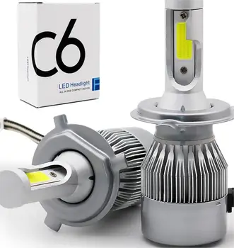 C6 h4 led car headlights bulb H1h8 9005 36W 3800LM Led Headlight Car Faros Fog Lamp H4 Lamp C6 led bulbs h4 led Projector