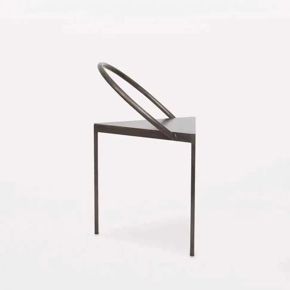 Modern Design Nordic Simple Triangle Metal Dining Chair Creative Industrial Style Metal Armchair