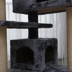 Wholesale 2 3 4 Level Multi Layer Wood Cat Tower Toy Cactus Scratching Post Cat Tree Tower NO 4