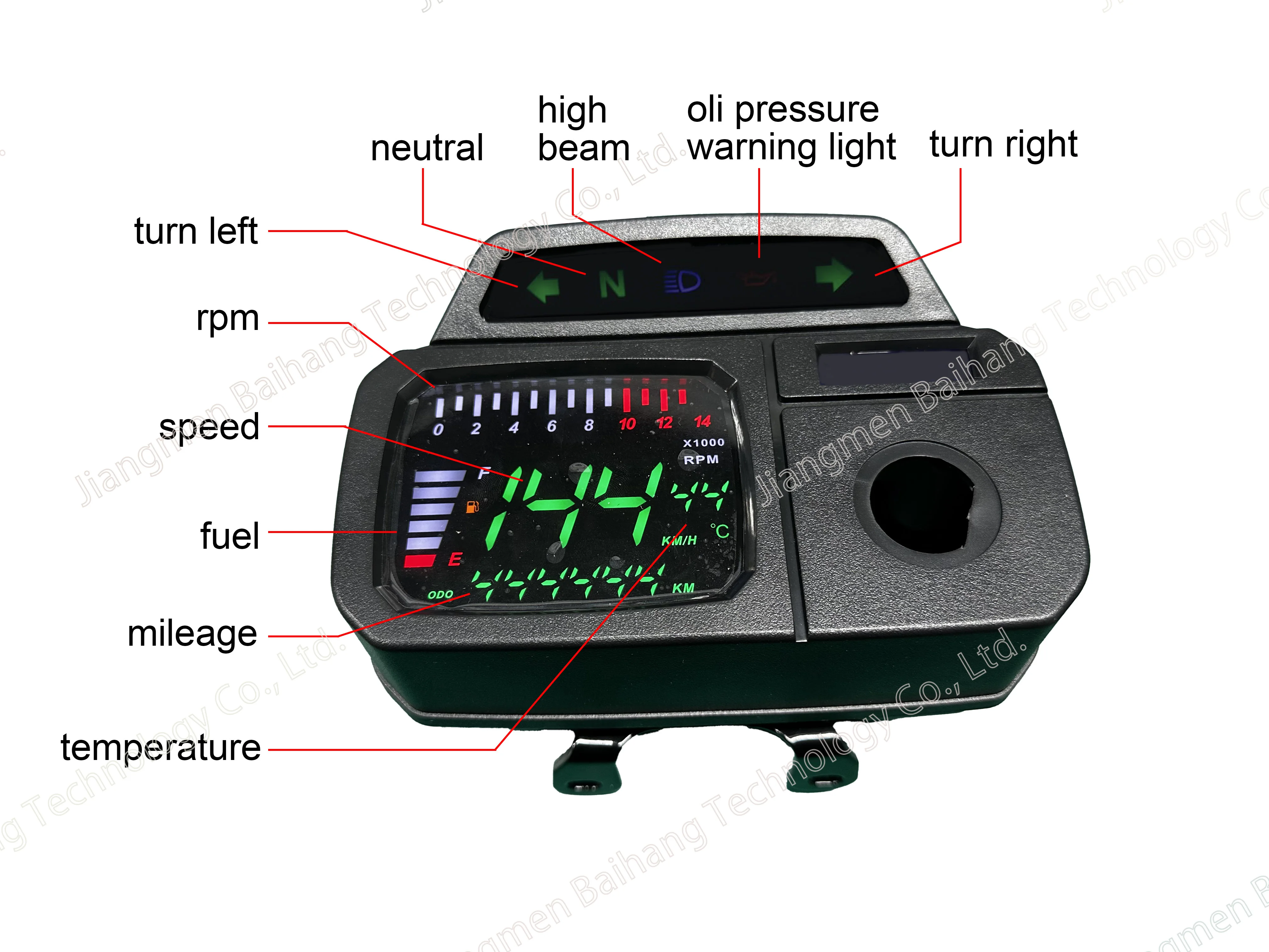 OEM/ODM Bike Accessories Motorcycle Speedometer Digital Odometer Moto Tachometer for Tvs Suzuki Ax100
