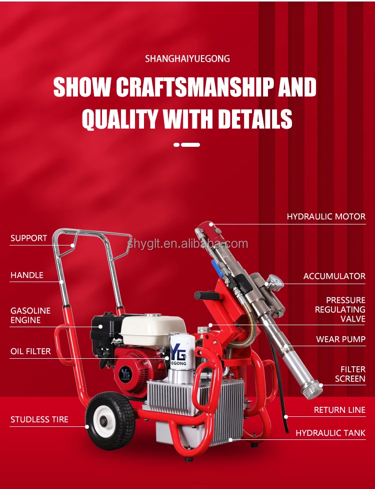 Yg High Efficiency Hydraulic Airless Sprayer Roof Coating Spraying