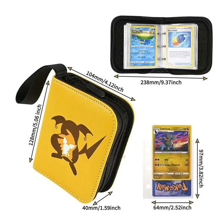 Mini Lightweight 1-Pocket Trading Card Binder - PU Zipper Photo Album for  TCG, Yu-Gi-Oh & Pokmon - Compact Collector's Holder