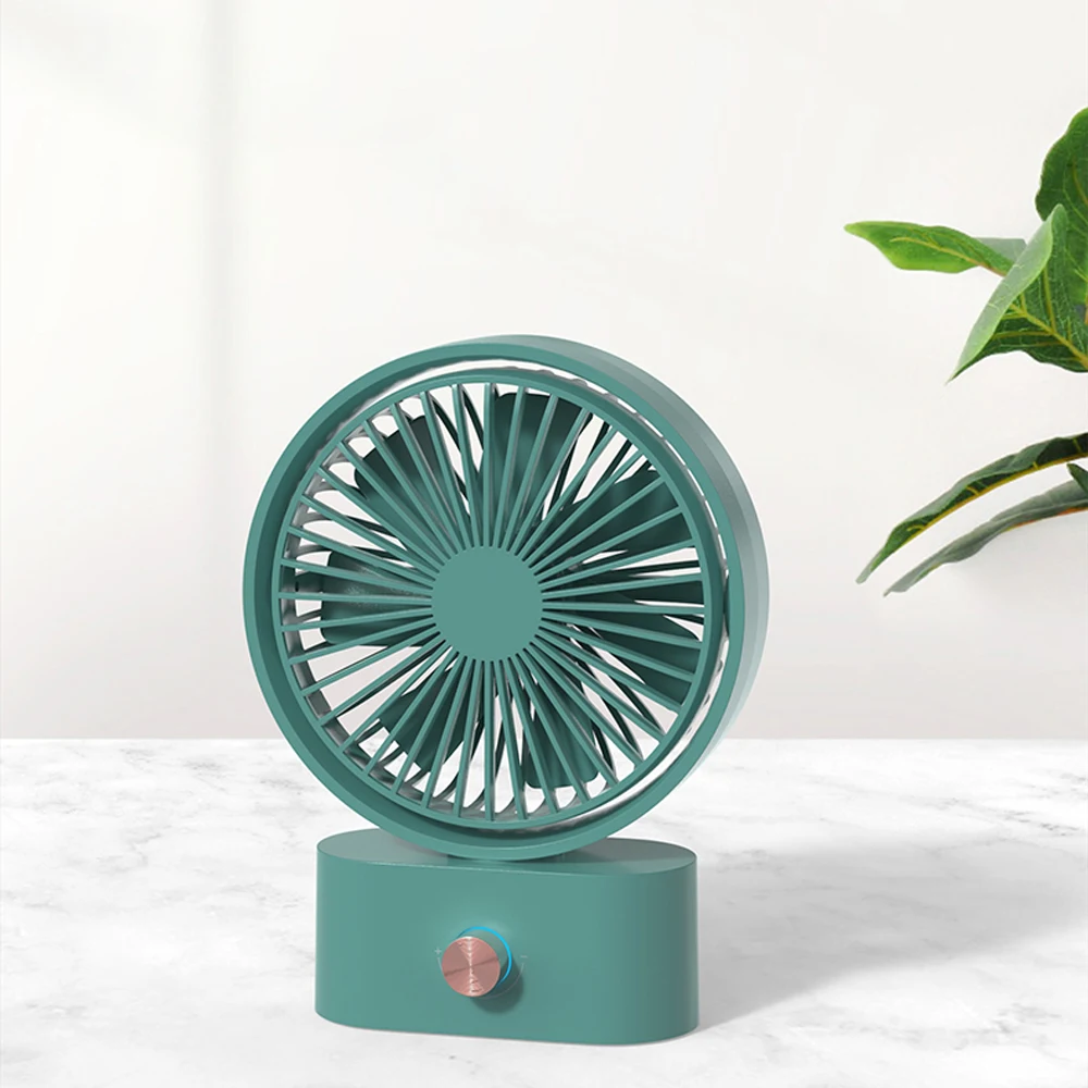 2000mAh Battery Portable Mini Fan Table Desktop Shaking Head USB Rechargeable Air Cooler Fan for Home Office Room
