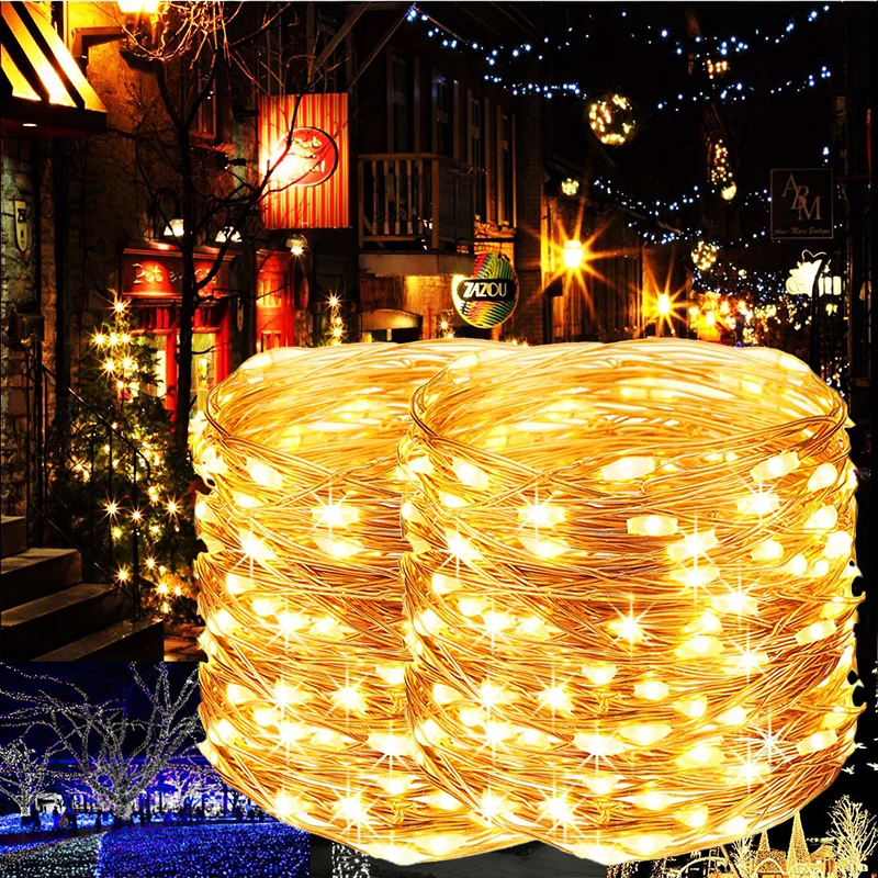 10M-100m LED Fairy String Light Lamp Christmas RGB Wedding Party Decor Outdoor 