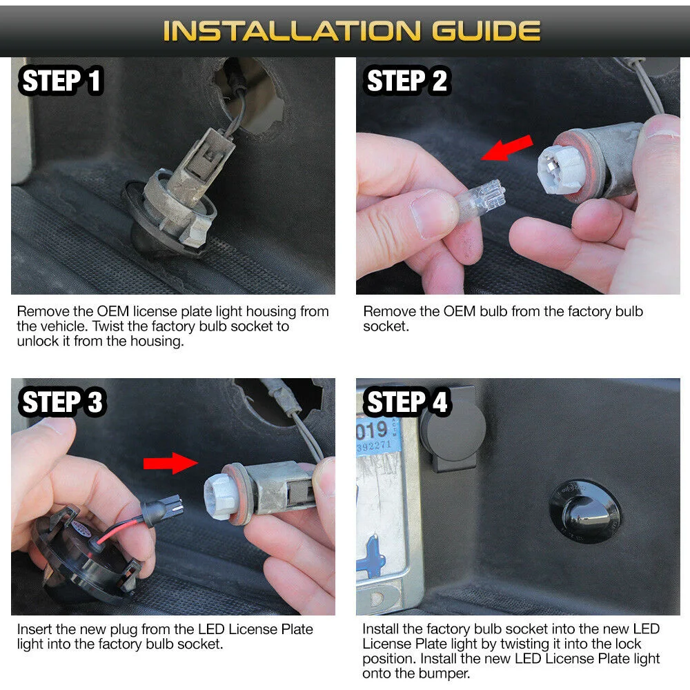Assembly Replacement 9SMD LED License Plate Light Lamp for Ford F-150 F-250  F-350 F-450 Superduty Ranger Explorer Bronco