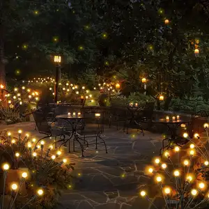 Vertak Outdoor Waterproof Solar Firefly Lights Courtyard Garden Lawn Ground Lights Christmas Decoration Lights
