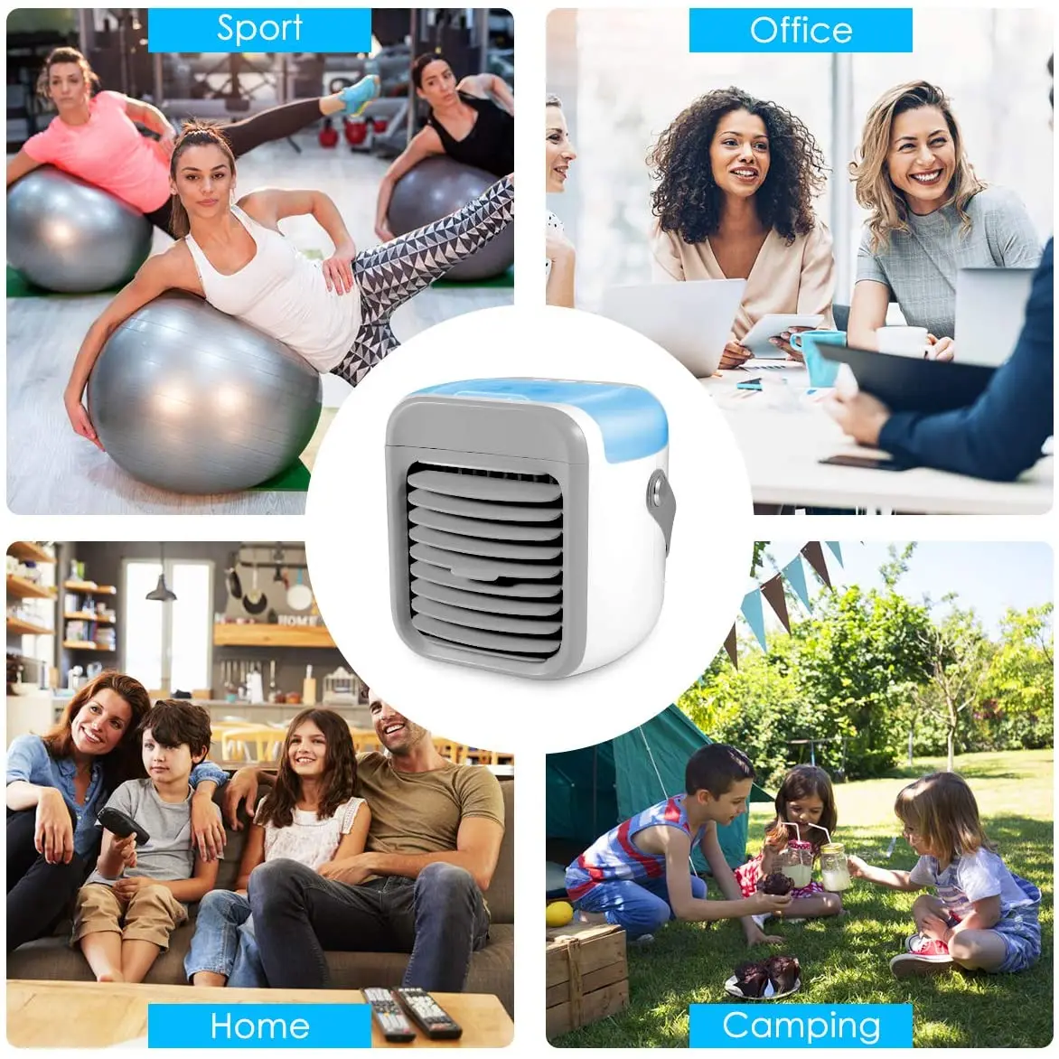 Portable Mini Air Conditioner Cooler With Night Light And Usb_voghion.com