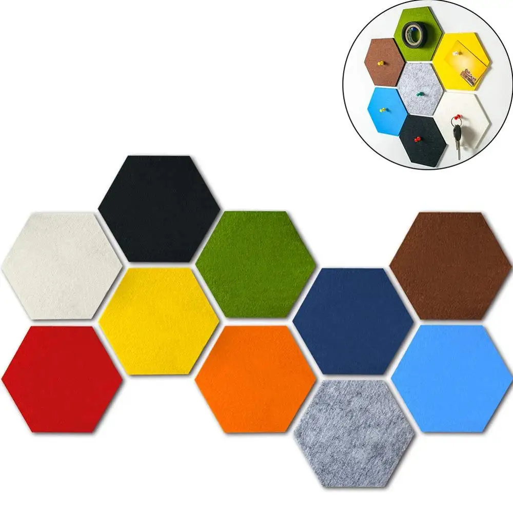Custom Hexagon Acoustic Wall Panels Soundproof Decorative Polyester ...