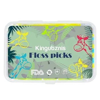 40pcs Dental Floss Picks For Children, Toothpicks With Threads, Dental Flosser, Wholesale, ODM