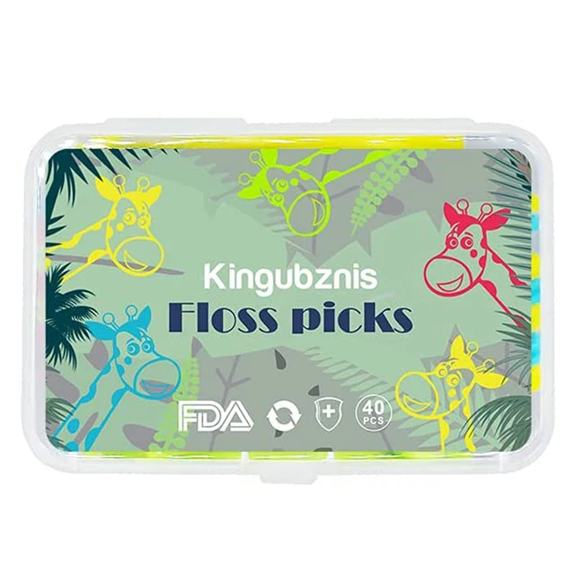 40pcs Dental Floss Picks for Children, Toothpicks With Threads, Dental Flosser, Wholesale, ODM