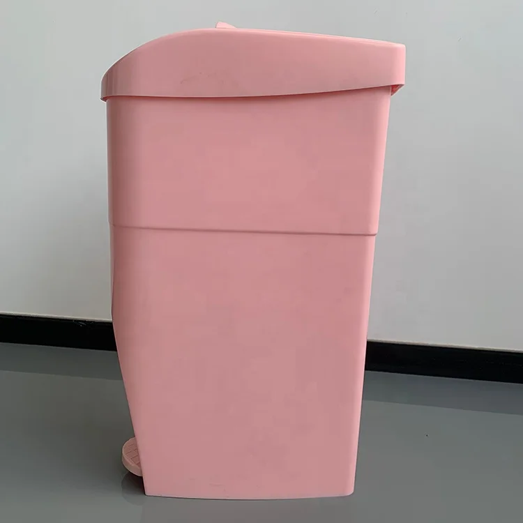 Factory OEM Garbage Dust Bin Pink Plastic Trash Can 18L Feminine Hygiene Sanitary Trash Bins
