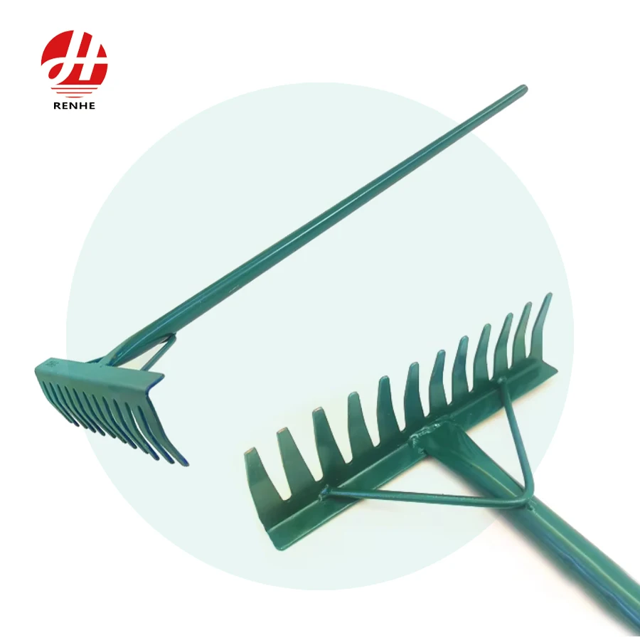 Hot Sales Garden Farm Tools  Metal  Lawn Leveling  Leaf  Rake  With Long Handle