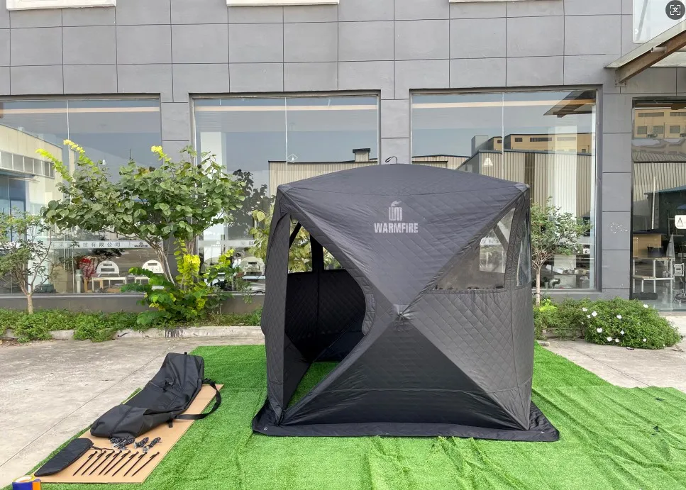 Weatherproof Insulation Winter Ice Fishing Cube Sauna Tent Fishing Tent With Ice Protection