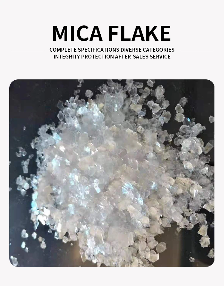 High Whiteness White Synthetic Mica Flakes  White Mica Transparent Mica Flakes for Insulation Decoration Plastic Building factory