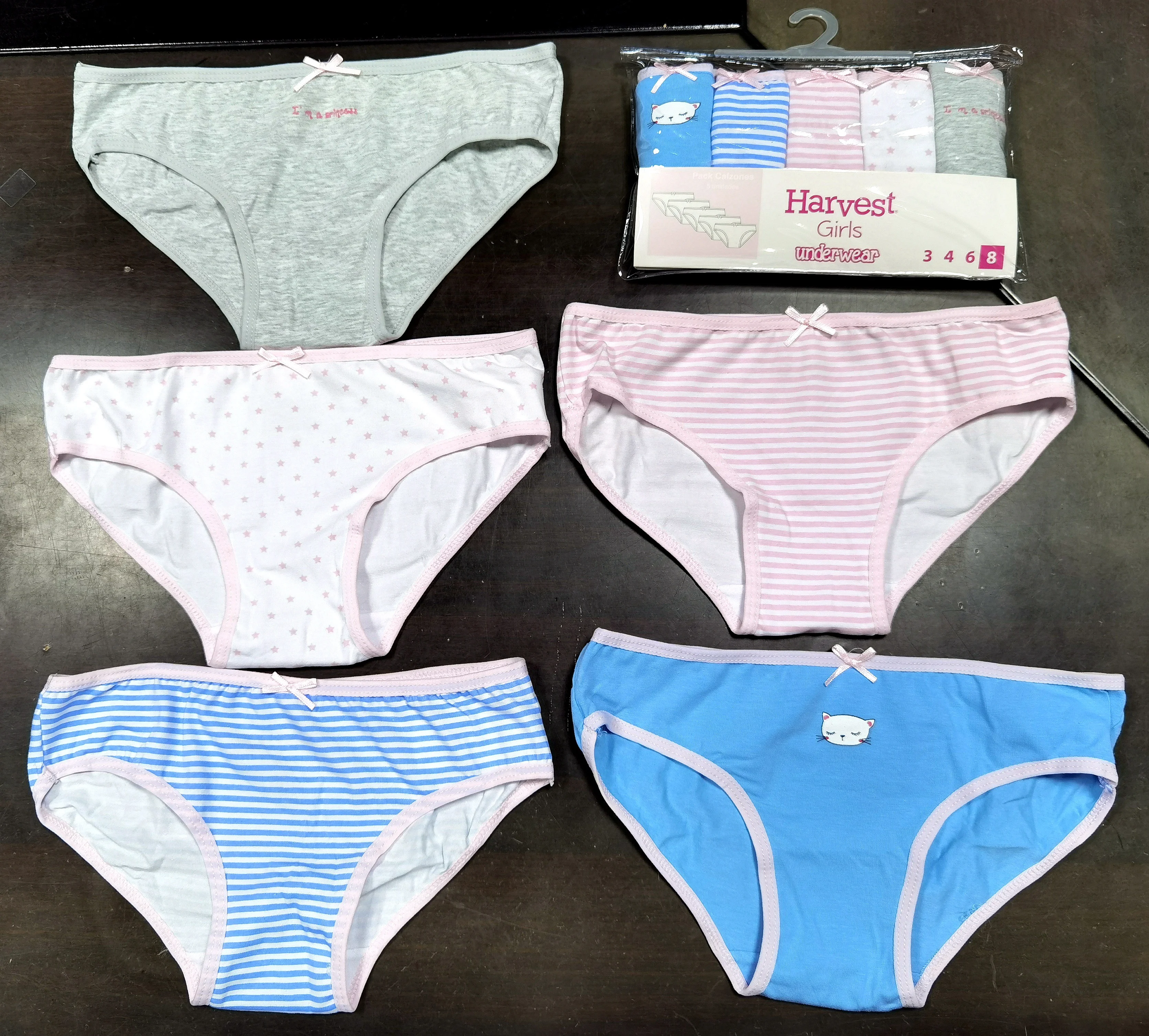 Girls' Cotton Brief Breathable Toddler Panties Kids Assorted Underwears 6-8  pieces