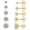 perno in oro con diamanti da 3 mm