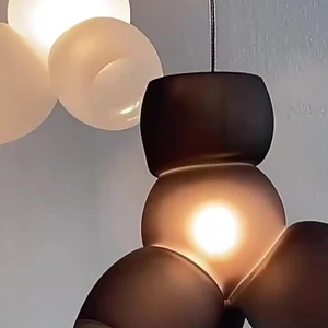 JACKSUN Nordic Postmodern Minimalist Design Creative Glass Pendant Light for Club Boutique Middle Size Hanging Chandelier