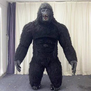 Qiman High quality big size inflatable Gorilla mascot costume Dress Cosplay custom character mascot costume for event